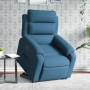 Sillón eléctrico reclinable elevable de terciopelo azul en Sillones | Comprar online en Foru.es