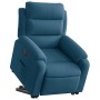 Sillón eléctrico reclinable elevable de terciopelo azul en Sillones | Comprar online en Foru.es