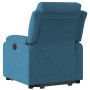 Sillón eléctrico reclinable elevable de terciopelo azul en Sillones | Comprar online en Foru.es