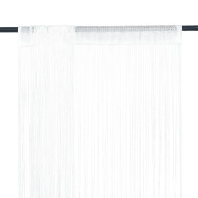 Cortinas de flecos 2 piezas 100x250 cm blancas de vidaXL, Cortinas y visillos - Ref: Foro24-132398, Precio: 23,17 €, Descuent...