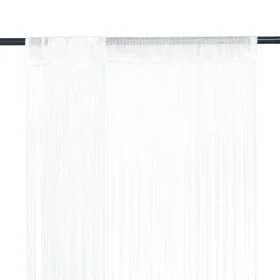 Cortinas de flecos 2 piezas 100x250 cm blancas de vidaXL, Cortinas y visillos - Ref: Foro24-132398, Precio: 22,45 €, Descuent...