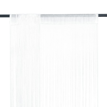 Cortinas de flecos 2 piezas 100x250 cm blancas de vidaXL, Cortinas y visillos - Ref: Foro24-132398, Precio: 23,17 €, Descuent...
