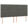 Cabeceros 4 unidades de terciopelo gris oscuro 100x5x78/88 cm de , Cabeceros y pies de cama - Ref: Foro24-3116539, Precio: 89...