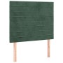 Cabeceros 2 unidades de terciopelo verde oscuro 90x5x78/88 cm de , Cabeceros y pies de cama - Ref: Foro24-3116511, Precio: 70...