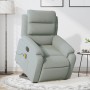 Sillón de masaje reclinable elevable terciopelo gris claro en Sillones | Comprar online en Foru.es