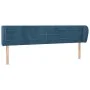 Dark blue velvet headboard 203x23x78/88 cm by , Headboards and footboards - Ref: Foro24-3117354, Price: 69,83 €, Discount: %