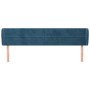 Cabecero de terciopelo azul oscuro 203x23x78/88 cm de , Cabeceros y pies de cama - Ref: Foro24-3117354, Precio: 71,64 €, Desc...