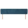 Dark blue velvet headboard 203x23x78/88 cm by , Headboards and footboards - Ref: Foro24-3117354, Price: 69,83 €, Discount: %
