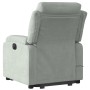 Sillón de masaje reclinable elevable terciopelo gris claro en Sillones | Comprar online en Foru.es