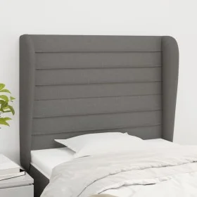 Cabecero con orejas de tela gris oscuro 93x23x118/128 cm de , Cabeceros y pies de cama - Ref: Foro24-3118079, Precio: 68,45 €...