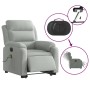Sillón de masaje reclinable elevable terciopelo gris claro en Sillones | Comprar online en Foru.es