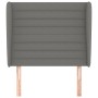 Cabecero con orejas de tela gris oscuro 93x23x118/128 cm de , Cabeceros y pies de cama - Ref: Foro24-3118079, Precio: 69,82 €...
