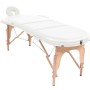 Camilla de masaje plegable 4 cm de grosor 2 cojines blanco de vidaXL, Mesas de masaje - Ref: Foro24-110158, Precio: 229,14 €,...