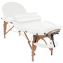Camilla de masaje plegable 4 cm de grosor 2 cojines blanco de vidaXL, Mesas de masaje - Ref: Foro24-110158, Precio: 229,14 €,...