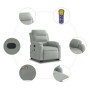 Sillón de masaje reclinable elevable terciopelo gris claro en Sillones | Comprar online en Foru.es