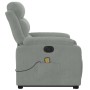 Sillón de masaje reclinable elevable terciopelo gris claro en Sillones | Comprar online en Foru.es