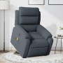 Sillón de masaje reclinable elevable terciopelo gris oscuro en Sillones | Comprar online en Foru.es