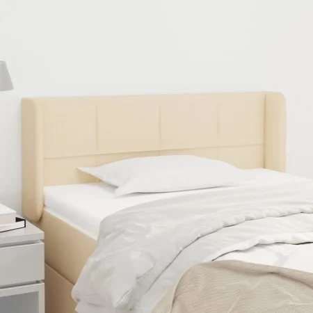 Cream fabric headboard 93x16x78/88 cm by , Headboards and footboards - Ref: Foro24-3118755, Price: 45,05 €, Discount: %