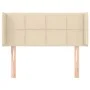 Cream fabric headboard 93x16x78/88 cm by , Headboards and footboards - Ref: Foro24-3118755, Price: 45,05 €, Discount: %