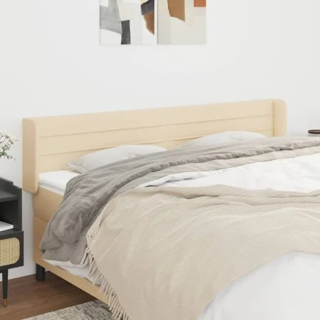 Cream fabric headboard 203x16x78/88 cm by , Headboards and footboards - Ref: Foro24-3118935, Price: 80,19 €, Discount: %