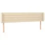 Kopfteil aus cremefarbenem Stoff, 203 x 16 x 78/88 cm von , Kopf- und Fußteile - Ref: Foro24-3118935, Preis: 80,19 €, Rabatt: %
