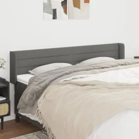 Cabecero de tela gris oscuro 183x16x78/88 cm de , Cabeceros y pies de cama - Ref: Foro24-3118923, Precio: 64,83 €, Descuento: %