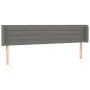 Cabecero de tela gris oscuro 183x16x78/88 cm de , Cabeceros y pies de cama - Ref: Foro24-3118923, Precio: 64,83 €, Descuento: %