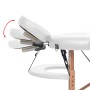 Camilla de masaje plegable 4 cm de grosor 2 cojines blanco de vidaXL, Mesas de masaje - Ref: Foro24-110158, Precio: 229,14 €,...