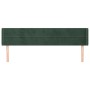 Cabecero de terciopelo verde oscuro 203x16x78/88 cm de , Cabeceros y pies de cama - Ref: Foro24-3118977, Precio: 83,43 €, Des...