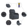 Sillón de masaje reclinable elevable terciopelo gris oscuro en Sillones | Comprar online en Foru.es