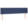 Cabecero de tela azul 183x16x78/88 cm de , Cabeceros y pies de cama - Ref: Foro24-3118928, Precio: 69,48 €, Descuento: %