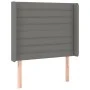 Headboard with dark gray fabric ears 103x16x118/128 cm by , Headboards and footboards - Ref: Foro24-3119711, Price: 71,81 €, ...