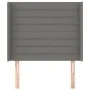 Headboard with dark gray fabric ears 103x16x118/128 cm by , Headboards and footboards - Ref: Foro24-3119711, Price: 71,81 €, ...