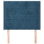 Cabecero con orejas de terciopelo azul oscuro 103x16x118/128 cm de , Cabeceros y pies de cama - Ref: Foro24-3119766, Precio: ...