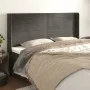 Headboard with dark gray velvet ears 203x16x118/128 cm by , Headboards and footboards - Ref: Foro24-3119787, Price: 100,58 €,...