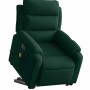 Sillón masaje reclinable elevable terciopelo verde oscuro en Sillones | Comprar online en Foru.es