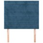 Cabeceros 2 unidades de terciopelo azul oscuro 100x5x78/88 cm de , Cabeceros y pies de cama - Ref: Foro24-3116518, Precio: 54...