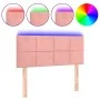 Pink velvet LED headboard 90x5x78/88 cm by , Headboards and footboards - Ref: Foro24-3121653, Price: 59,68 €, Discount: %