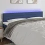 Blue fabric headboard with LED 200x5x78/88 cm by , Headboards and footboards - Ref: Foro24-3121780, Price: 70,42 €, Discount: %