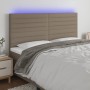 Cabecero con luces LED tela gris taupe 180x5x118/128 cm de , Cabeceros y pies de cama - Ref: Foro24-3122582, Precio: 136,95 €...