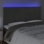 Cabecero con luces LED terciopelo gris oscuro 200x5x118/128 cm de , Cabeceros y pies de cama - Ref: Foro24-3122631, Precio: 9...