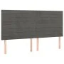 Headboard with LED lights dark gray velvet 200x5x118/128 cm by , Headboards and footboards - Ref: Foro24-3122631, Price: 96,5...