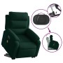 Sillón masaje reclinable elevable terciopelo verde oscuro en Sillones | Comprar online en Foru.es