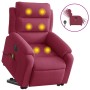 Sillón de masaje reclinable elevable terciopelo rojo tinto en Sillones | Comprar online en Foru.es