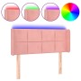 Cabecero con LED de terciopelo rosa 103x16x78/88 cm de , Cabeceros y pies de cama - Ref: Foro24-3123277, Precio: 65,76 €, Des...