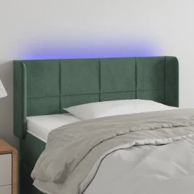 Dark green velvet LED headboard 93x16x78/88 cm by , Headboards and footboards - Ref: Foro24-3123275, Price: 55,99 €, Discount: %
