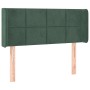 Cabecero con LED de terciopelo verde oscuro 93x16x78/88 cm de , Cabeceros y pies de cama - Ref: Foro24-3123275, Precio: 54,30...