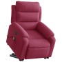 Sillón de masaje reclinable elevable terciopelo rojo tinto en Sillones | Comprar online en Foru.es