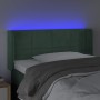 Cabecero con LED de terciopelo verde oscuro 93x16x78/88 cm de , Cabeceros y pies de cama - Ref: Foro24-3123275, Precio: 54,30...