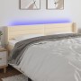 Cabecero con LED de tela crema 203x16x78/88 cm de , Cabeceros y pies de cama - Ref: Foro24-3123403, Precio: 87,12 €, Descuent...